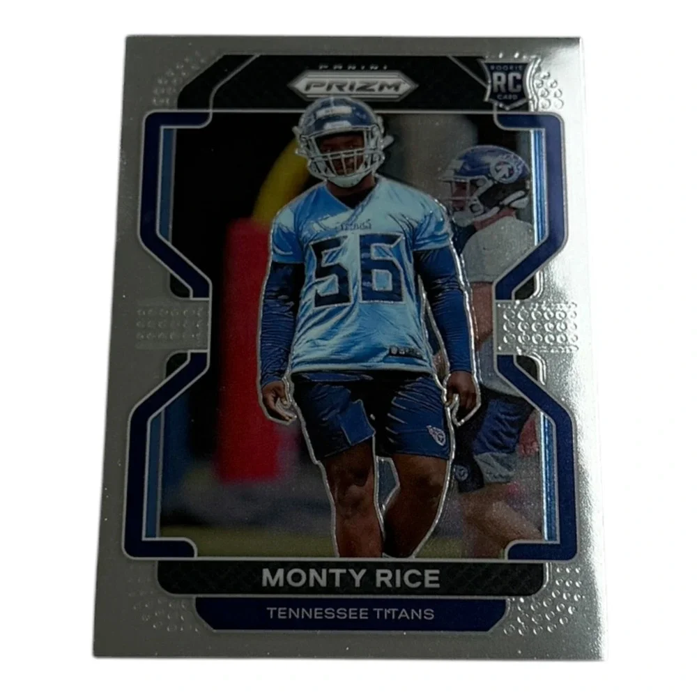2021 Panini Prizm Monty‎ Rice Silver Prizm Rookie Card 420 Tennessee Titans RC